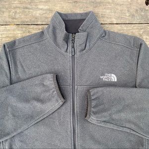 🔥The North Face Heather Grey Fleece Zip Jacket M